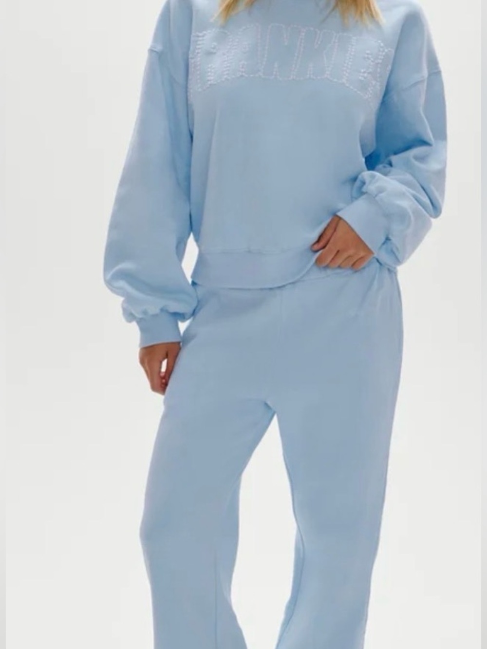 Frankie's Bikinis Travel Day Light Blue 100% cotton set